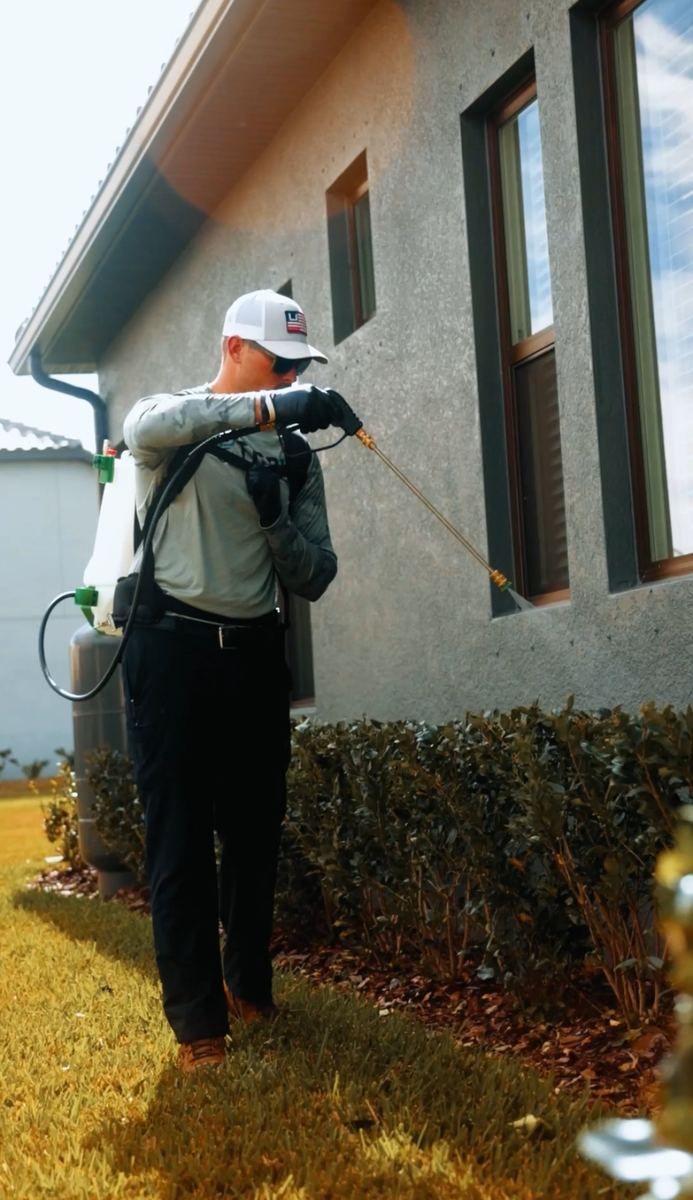 Exterior perimeter spray treatment