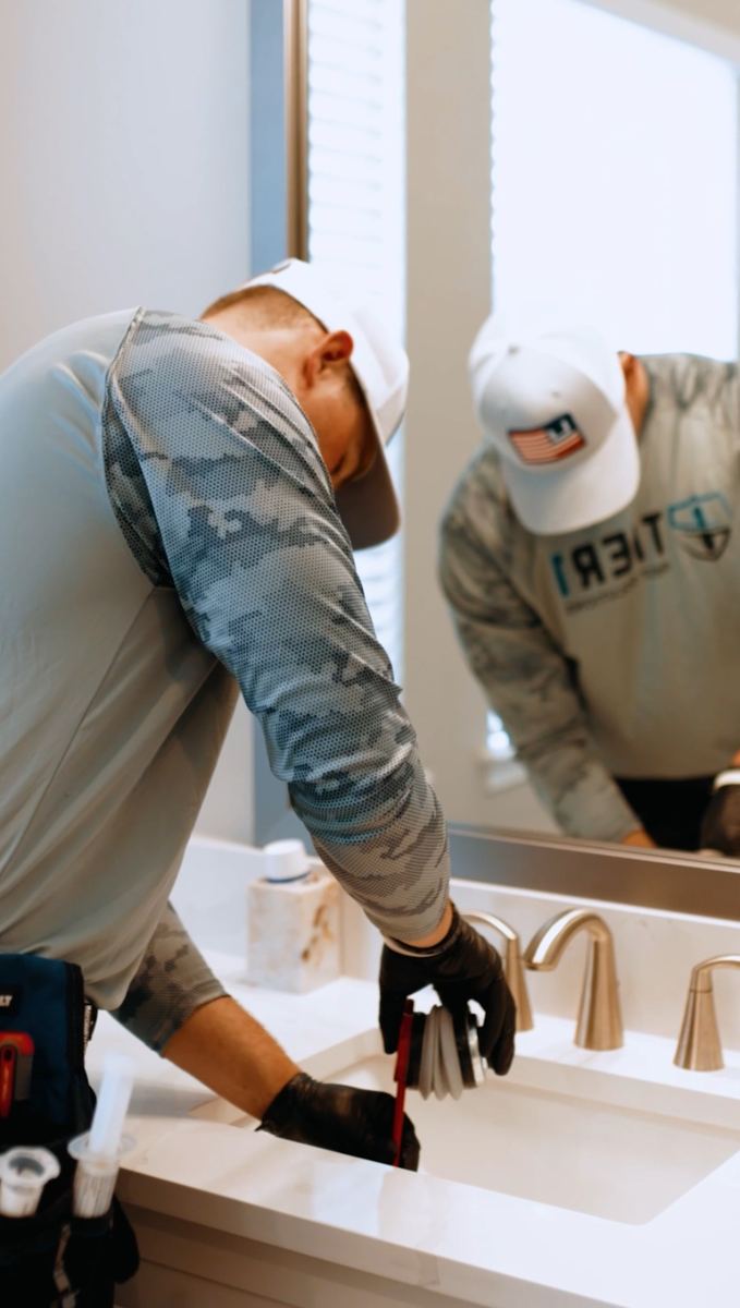 Bathroom pest inspection